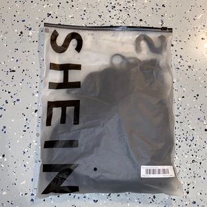 SHEIN Surplice Neck Double Strap Solid Cami Romper